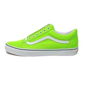 Vans Old Skool Neon Gecko Green Women's 7 White Skate Shoes New